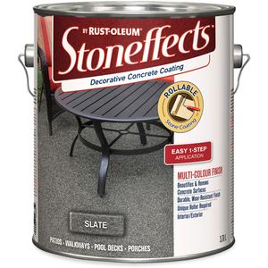 Stoneffects™ Decorative Concrete Coating - Gallon, Grey, 3.78 L, 3.4 L, Textured, Solvent-Based, Slate