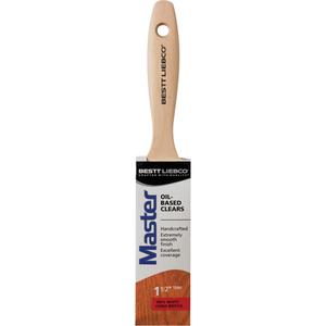 Master Trim & Angle Paint Brush - 1-1/2", Wood, White China, 1/2", 2-7/16", Oil-Based Clear, Stainless Steel, Long Sash, Sanded