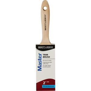 Master Trim Paint Brush - 2", Wood, Poly/Nylon, High Sheen Paints, 10"
