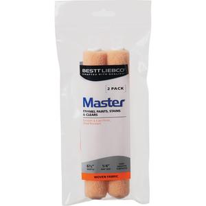 Master Enameler Paint Roller Covers - 165.1 mm (6-1/2"), 6 mm (1/4"), All Paints & Enamels, Salmon Woven & Shed Resistant, Polypropylene
