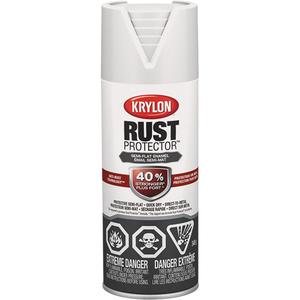 Rust Protector® Rust Preventative Enamel - Aerosol Can, White, 16 oz., 12 oz., Semi-Flat, White, Black, White
