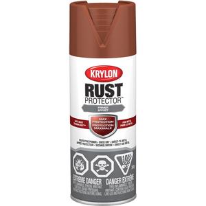 Rust Protector® Rust Preventative Enamel - Aerosol Can, Red, 16 oz., 12 oz., Very Flat, Red Oxide Primer, Black Primer, Red Oxide Primer