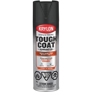 Tough Coat® Advanced Paint with Rust Barrier™ Technology - Aerosol Can, Black, 425 g, 425 g, Flat, High-Heat Black