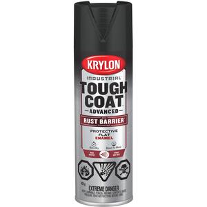 Tough Coat® Advanced Paint with Rust Barrier™ Technology - Aerosol Can, Black, 425 g, 425 g, Flat, Black
