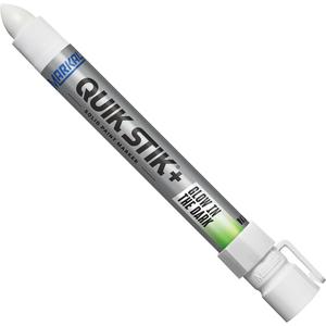 Quik Stik®+ Glow In The Dark Premium Paint Marker - White, Solid Stick, 0°F to 480°F (-15°C to 250°C), 13 mm