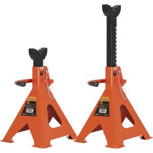 856A Jack Stands - 6 Ton(s), 15-1/2", 24", Locking Handle/Ratchet, 12" x 9-3/4"