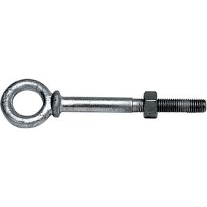 Eye Bolts - 1200 lbs. (0.6 tons), Galvanized, 3/8", 2-1/2", With Shoulder, Partially Threaded, 3/8" x 2-1/2", SHOULDER NUT EYE BOLT (Galvanized, Drop-Forged)