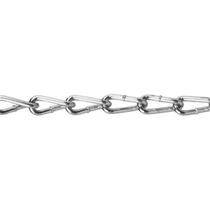 Chains - 255 lbs. (0.1275 tons), 100' (30.4 m), Grade 30, #3, Carbon Steel, Zinc Plated, Coil Chain - Twist Link - BK