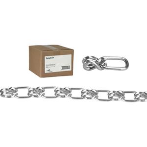 Chains - 485 lbs. (0.2425 tons), 100' (30.4 m), Not Graded, 4/0, Carbon Steel, Blu-Krome Plated, Lock Link Chain - BK