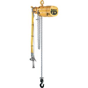 Budgit® Series 6000 Air Hoists - 2000 lbs. (1 tons), 10', Steel, 13 FPM, HOOK SUSPENSION - STANDARD, 18