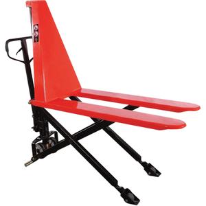 EMSL22N Manual Scissor Skid Lift - 46"L x 27"W, 2200 lbs., 28", 3.3", Steel, Polyurethane, 70", 65.5"