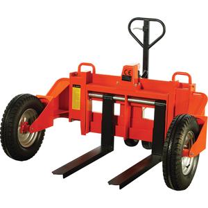 ECO All Terrain Pallet Truck - 34", 63", 2650 lbs., Steel, 4-1/2", 9.2", 2", 63" L x 54" W x 48" H", Pneumatic, 10.4" x 3.1", 21.6" x 5.2"