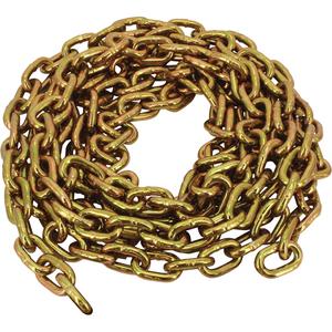 Grade 70 Imported Transport Chain - 3150 lbs. (1.575 tons), 65' (19.8 m), Grade 70, 1/4", Carbon Steel, Gold Chromate Plated