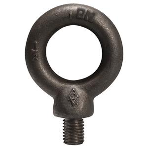 Machinery Eye Bolts - 1300 lbs. (0.65 tons), Uncoated Natural Finish, 3/8", 1-1/4", With Shoulder, Fully Threaded, 3/8" x 1-1/4"