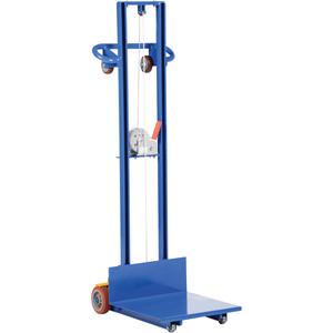 Platform Lift Stacker - 400 lbs., 20" W x 20" D, 3-1/8", 58", Hand Winch