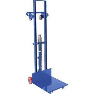 Hydraulic Platform Lift Stacker - 400 lbs., 20" W x 20" D, 3-1/8", 51-1/8", Foot Pump