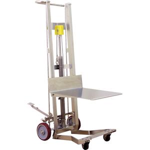 Hydraulic Platform Lift Stacker - 750 lbs., 22" W x 22" D, 5-3/4", 54", Foot Pump, 10", 22.5", 60.5", 32"