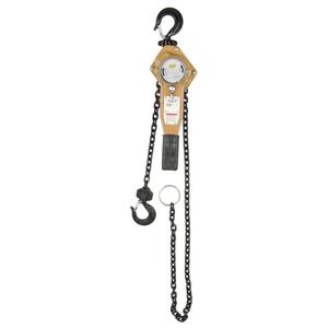 Heavy Duty Gold Series Lever Chain Hoist - 1500 lbs. (0.75 tons), 5', Alloy Steel, Grade 80, 6" x 18"