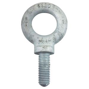 Eye Bolt - 5200 lbs. (2.6 tons), Galvanized, 2.5625", 1-3/4", With Shoulder, Fully Threaded, 1-3/8", 2-9/16", 4-3/4" L x 2-3/4" W x 1" H