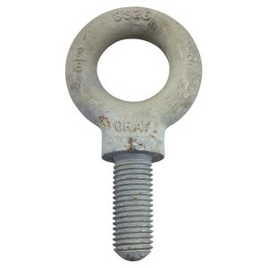 Eye Bolt - 10600 lbs. (5.3 tons), Galvanized, 3-3/16", 2-1/4", With Shoulder, Fully Threaded, 1-11/16", 3-3/16", 6" L x 3-1/4" W x 1-1/4" H