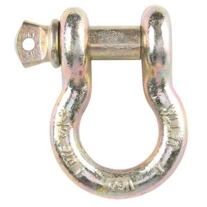 Screw Pin Anchor Shackle - 1-1/4", 36000 lbs. (18 tons), Screw Pin, Yellow Chromate Plated, 1-3/8"