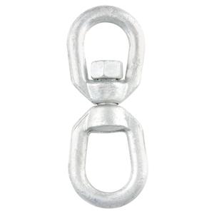 Eye & Eye Swivels - Eye & Eye, 1-1/4", 18000 lbs. (9 tons), Forged Steel, Hot Galvanized