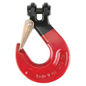Sling Hook - Clevis Sling Hook w/Latch, 1/2", 12000 lbs. (6 tons), Alloy Steel, Grade 80