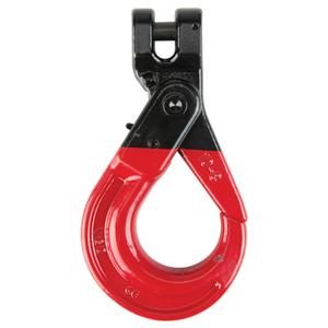 Self Locking Hook - Clevis Sling Hook w/Locking Latch, 5/8", 18100 lbs. (9.05 tons), Alloy Steel, Grade 80