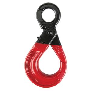 Self Locking Hook - Eye Sling Hook w/Locking Latch, 5/16", 4500 lbs. (2.25 tons), Alloy Steel, Grade 80
