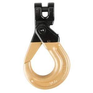 Self Locking Hook - Clevis Sling Hook w/Locking Latch, 1/2", 15000 lbs. (7.5 tons), Alloy Steel, Grade 100