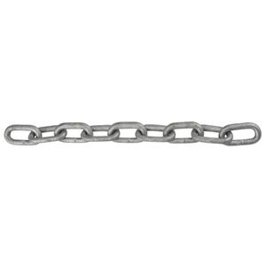 Straight Link Chain - 10600 lbs. (5.3 tons), 100' (30.4 m), Grade 30, 3/4", Low Carbon Steel, Hot-Dip Galvanized