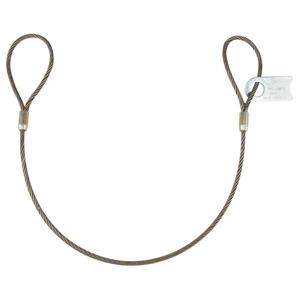 Wire Rope Lifting Sling - Eye & Eye - 1", 10', Hook Not Included, 19600 lbs., Single, 14400 lbs., 40000 lbs., Ungalvanized