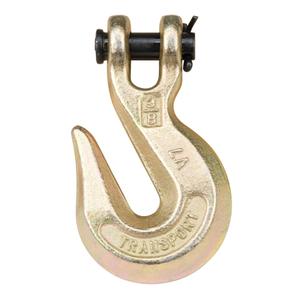 Grab Hook - Clevis Grab Hook, 1/2", 11300 lbs. (5.65 tons), Alloy Steel, Grade 70, Gold Chromate