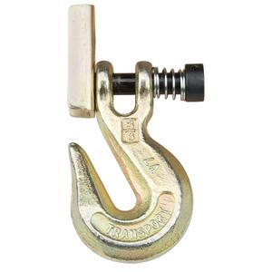 Grab Hook - Clevis Grab Hook w/Latch, 1/2", 11300 lbs. (5.65 tons), Alloy Steel, Grade 70, Gold Chromate
