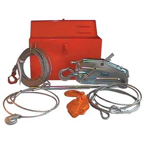 Tirfor® Wire Rope Hoist TU17 Rescue Kit - 2000  lbs. (1 tons), 5/16", 2"