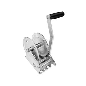 Single Speed Trailer Winches - 1500 lbs. (681 kg), 49 : 1, 8'', Single Speed, 20' x 5/16'', 20' x 2", Not Included, Not Included