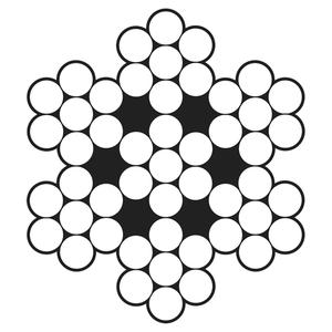 Wire Rope Cable - 920 lbs. (0.46 tons), 100' (30.5 m), 3/32", 7 x 7, Stainless Steel
