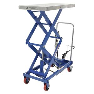 Pneumatic Hydraulic Scissor Lift Table - 35-1/2" L x 20" W, 800 lbs., 51", 13.75", Steel, 272 lbs.