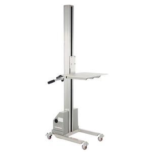 Quick Lift Stacker - 125 lbs., 23-1/2" W x 18-1/2" D, 5-1/2", 72", DC Powered, 188 lbs., Aluminum