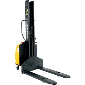 Narrow Mast Powered Lift Stacker - 1500 lbs., 118", 3.25", Electric, 720 lbs., 1000 lbs.