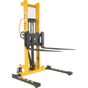 Manual Hydraulic Stacker - 2000 lbs., 63", 2", Hand Pump, 792 lbs., 54" W x 62" L x 79" H