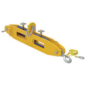 Forklift Lifting Beam - 7" x 2-1/2", 10,000 lbs., 40"L x 4-3/4"W x 15"H, Steel, Yellow