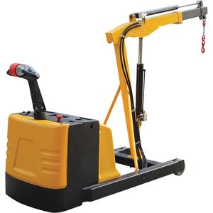 Electric Powered Floor Crane - 1500 lbs. (0.75 tons), 44-1/4", 62-1/4", 8.8', Poly-on-steel, 97"
