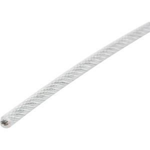 Wire Rope - 480 lbs. (0.24 tons), 1000' (304.8 m), 1/16", 7 x 7, Galvanized, Clear, 3/32"