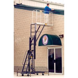 Ballylift® Maintenance Lift - 20.0', 14', 20" W x 64" L, 300 lbs., Hand Crank, Cantilevered, 65", 32", 76"