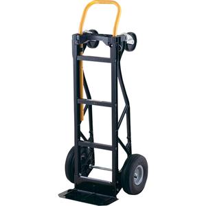Convertible Hand Trucks - Continuous, Nylon, 14-1/2" W x 7" D, Pneumatic, 10" H x 3-1/2" W, 600 lbs., 600 lbs., 49.5", 36", 40"