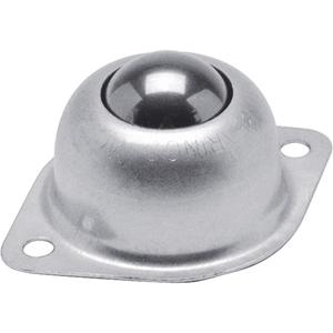 Steel Ball Transfers - 60 lbs., 75 lbs., 1", 2 Hole Base Mount, 5.25 lbs.