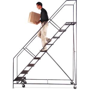 Slope Rolling Ladder - Steel, 5, 50", 14", Anti-Skid, 50°, 24", 80", 30", 50"