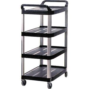 Utility Cart - 4, 300 lbs., Plastic, 20", 51", 40-5/8", Rubber, Knocked Down