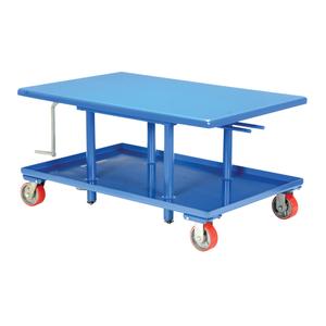 Post Lift Table - 42" L x 30" W, 2000 lbs., 42-3/16", 23-15/16", Steel, 23-15/16", 5" H x 2" W, Polyester